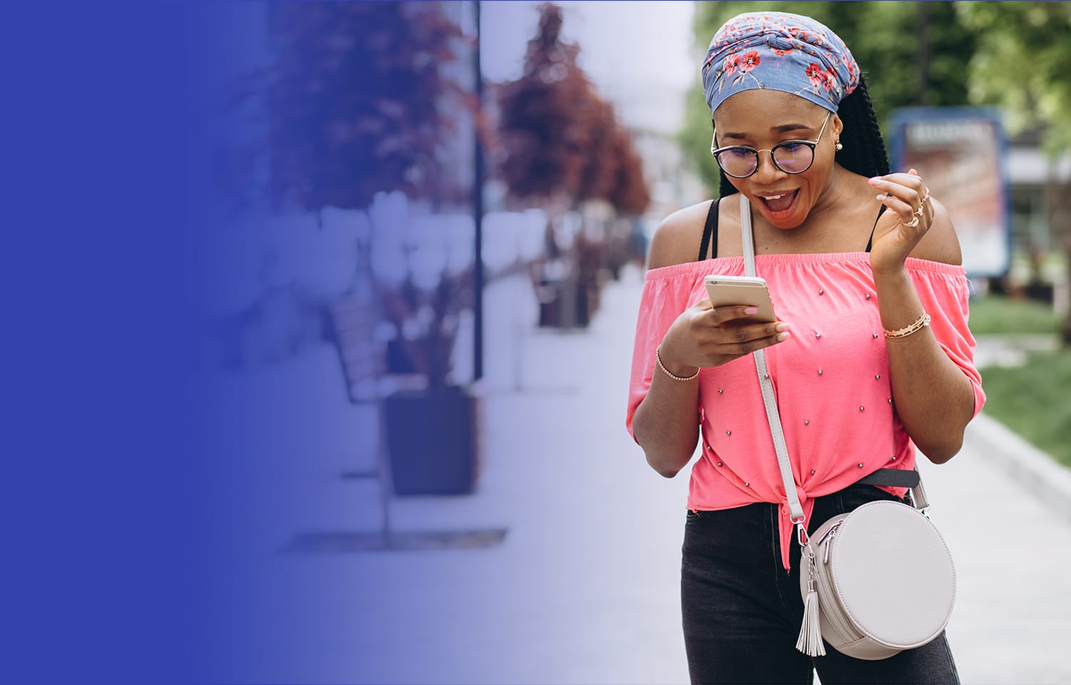 A customer buying data on a smartphone